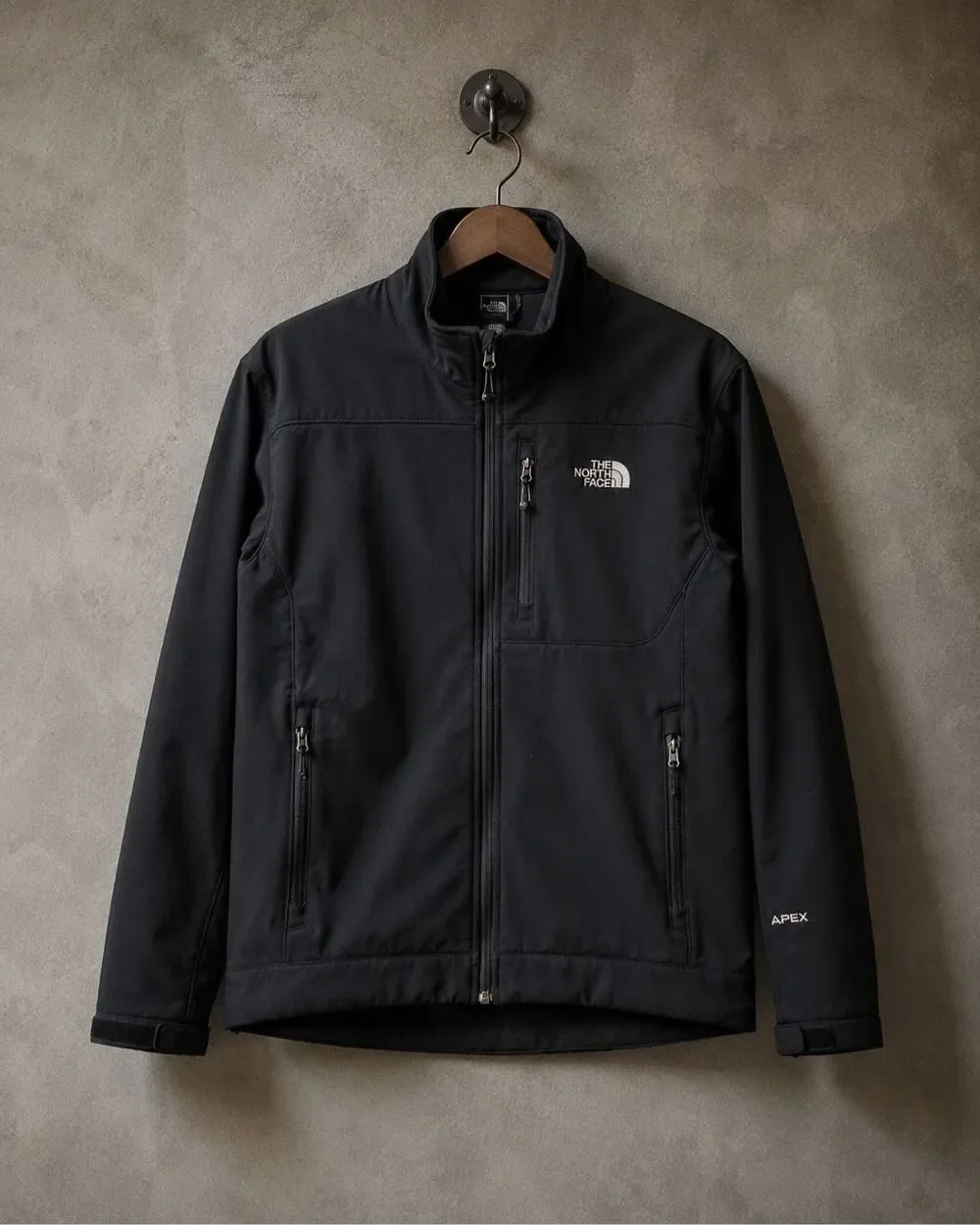 The North Face Apex Soft Shell Full Zip Jacket Black Men’s Outdoor Performance C